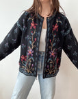 The Nana Festive Vine Zip Up Cardigan (L)