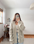 The Cable Knit Cozy Cardigan (L)