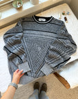 The Grey Multi Line Sweater (L)