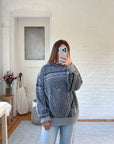 The Grey Multi Line Sweater (L)