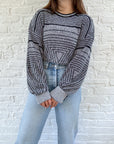 The Grey Multi Line Sweater (L)