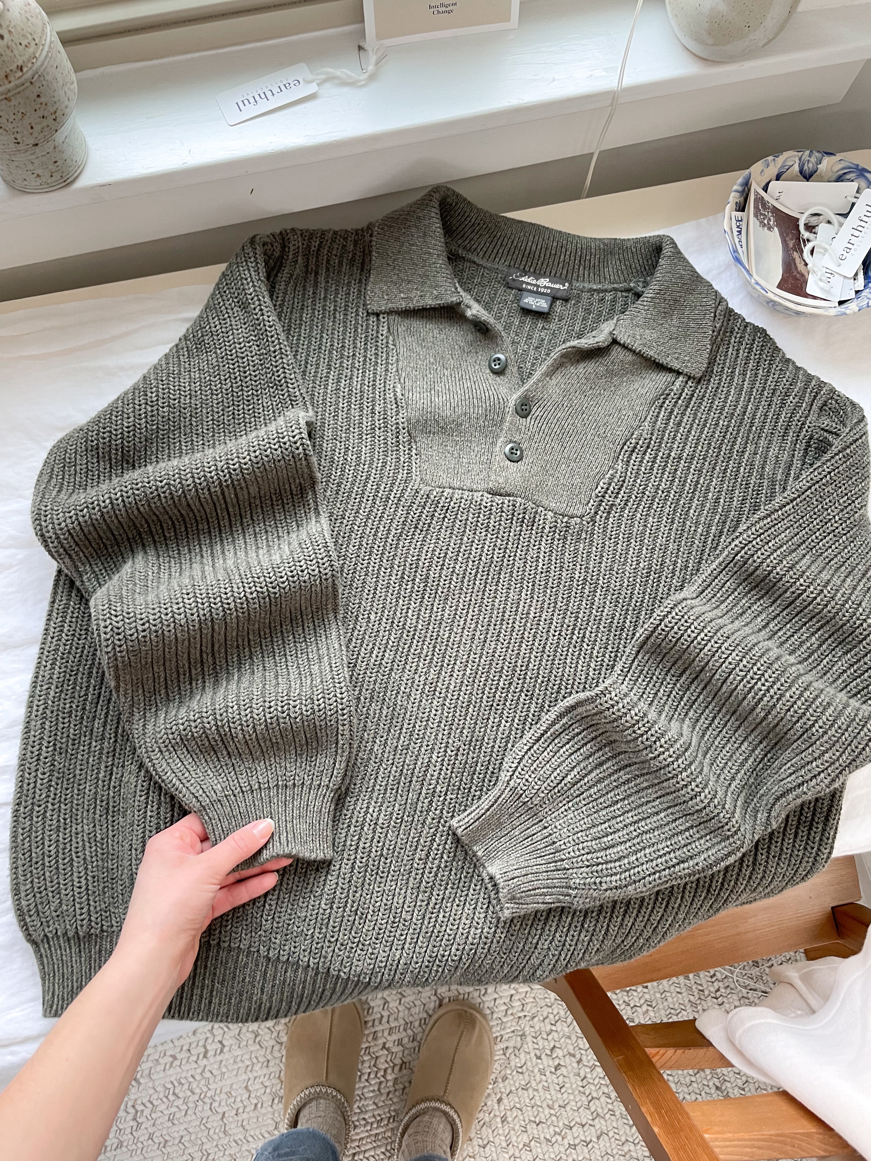 The Evergreen Collared Henley (L)