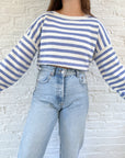 The Periwinkle Striped Sweater (L)