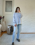 The Periwinkle Striped Sweater (L)