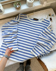 The Periwinkle Striped Sweater (L)