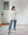 The Snow White Cable Knit (M)