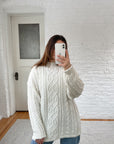 The Snow White Cable Knit (M)