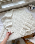 The Snow White Cable Knit (M)