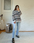 The Crescent Moon Pattern Sweater (XL)