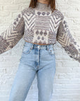 The Colorful Speckled Mockneck Sweater (L)