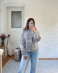 The Colorful Speckled Mockneck Sweater (L)