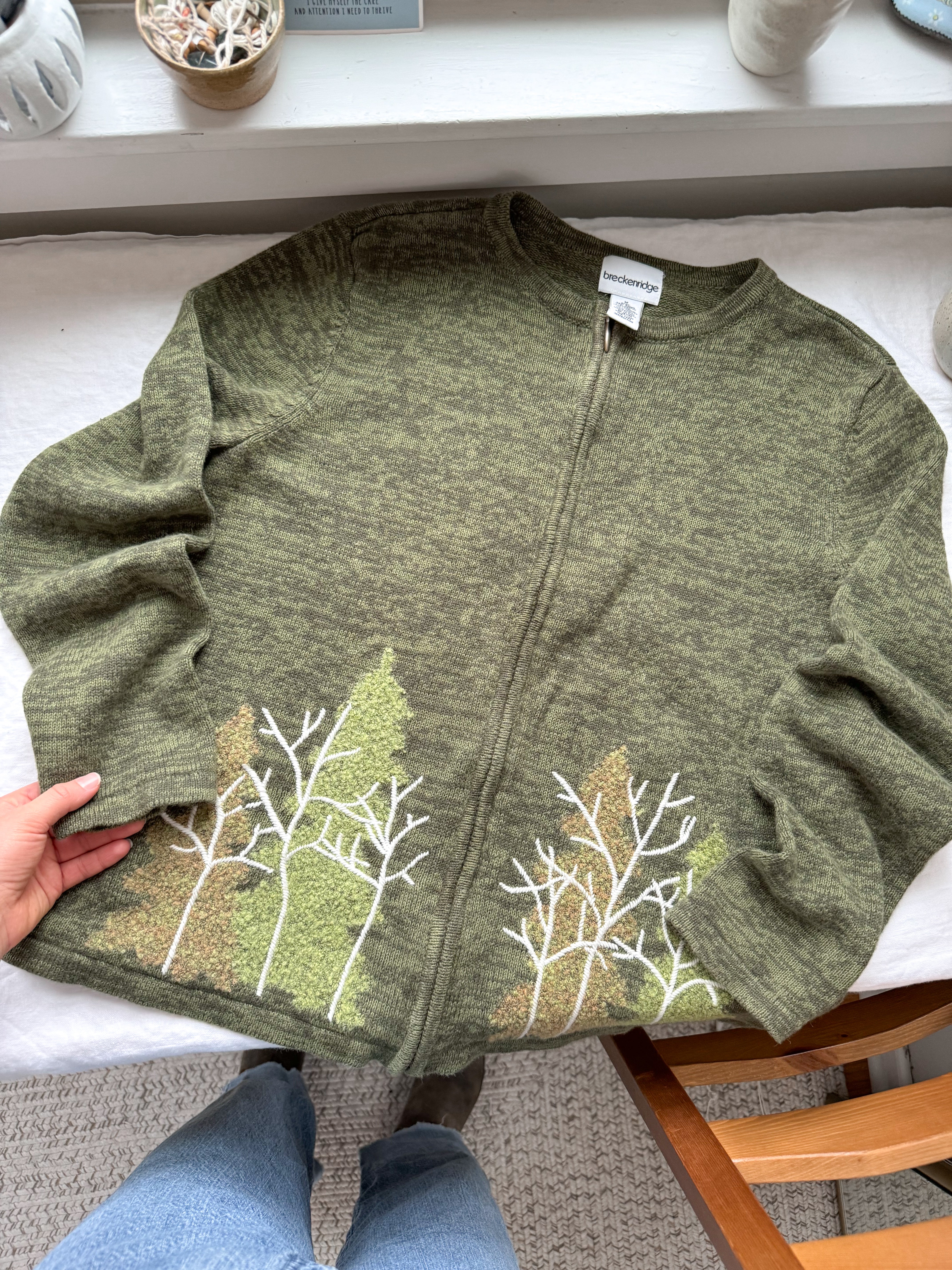 The Green Tree Zip Up (M)