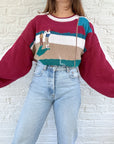 The Maroon & Teal Golf Sweater (XL)