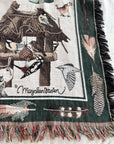 The Woodland Birdhouse Tapestry Blanket