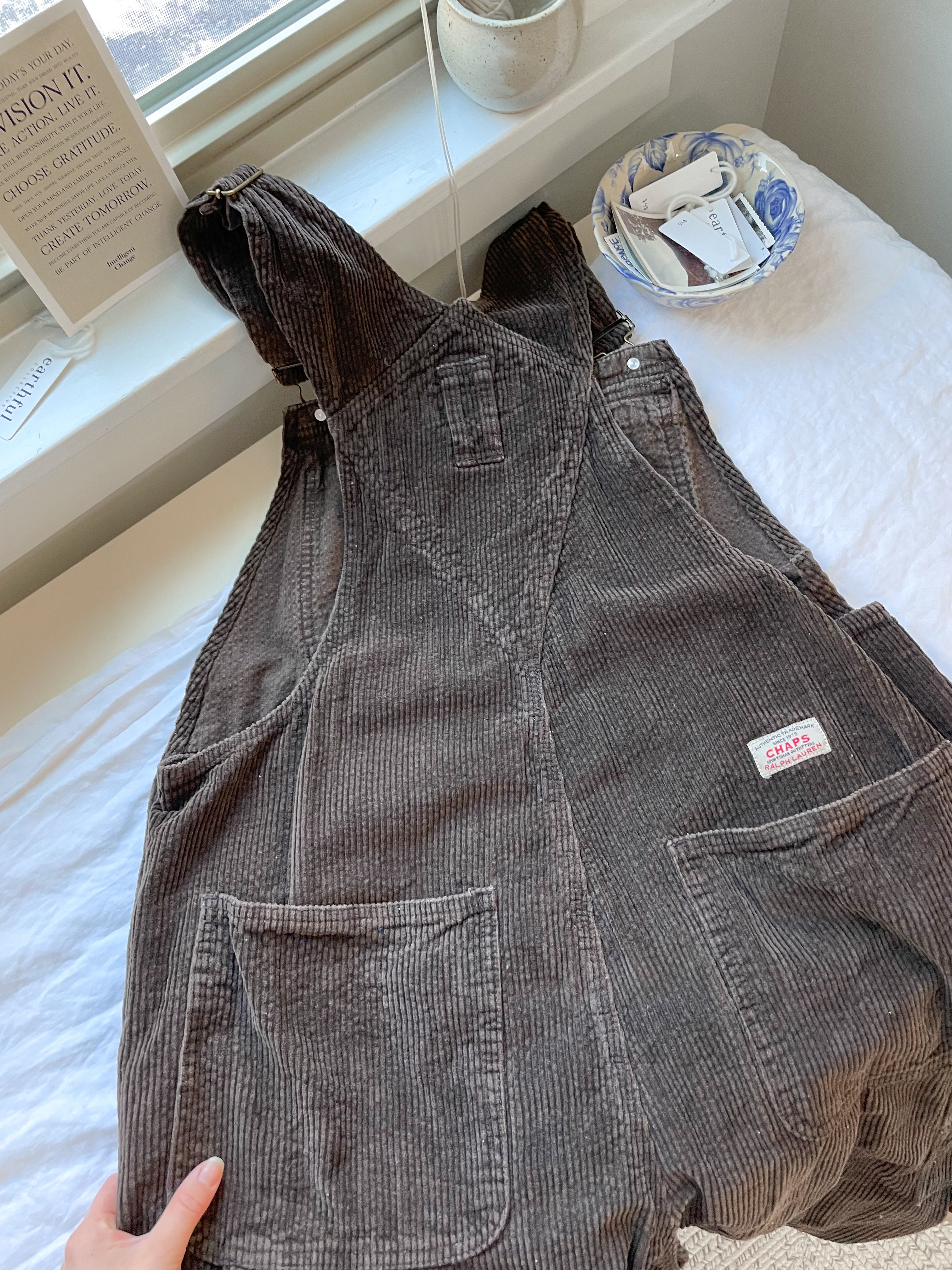 The Log Cabin Corduroy Overalls (L)