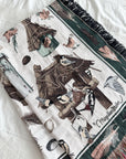 The Woodland Birdhouse Tapestry Blanket