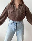 The Bare Branch Corduroy Quarter Zip Up (L)
