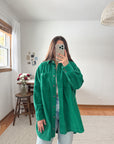 The Bright Green Corduroy Button Up (L)