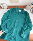 The Teal Corduroy Button Up (L)