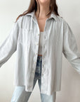 The Pale Blue Corduroy Button Up (L)