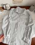 The Pale Blue Corduroy Button Up (L)