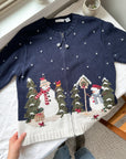 The Snowman Zipper Cardi (L)