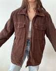 The Wooden Corduroy Sherpa Zip Up (L)