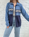 The Frosty Blue Chenille Zip Up (M)