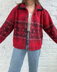 The Bandana Sherpa Cardigan (L)