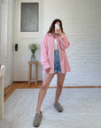 The Bubblegum Pink Corduroy Button Up (XL)