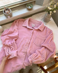 The Bubblegum Pink Corduroy Button Up (XL)