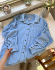 The Sky Blue Corduroy Button Up (M)