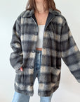 The Fuzzy Plaid Jacket (XL)