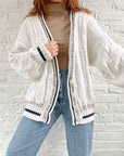 The Textured Academic Sweater (L)