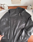 The Edgy Black Leather Jacket (M)