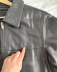 The Edgy Black Leather Jacket (M)