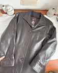 The Dark Cocoa Leather Jacket (M)