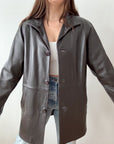 The Dark Cocoa Leather Jacket (M)