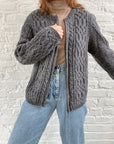 The Charcoal Speckled Zip Up Cardi (M)