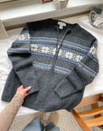 The Chill Fair Isle Zip Up Cardi (M)