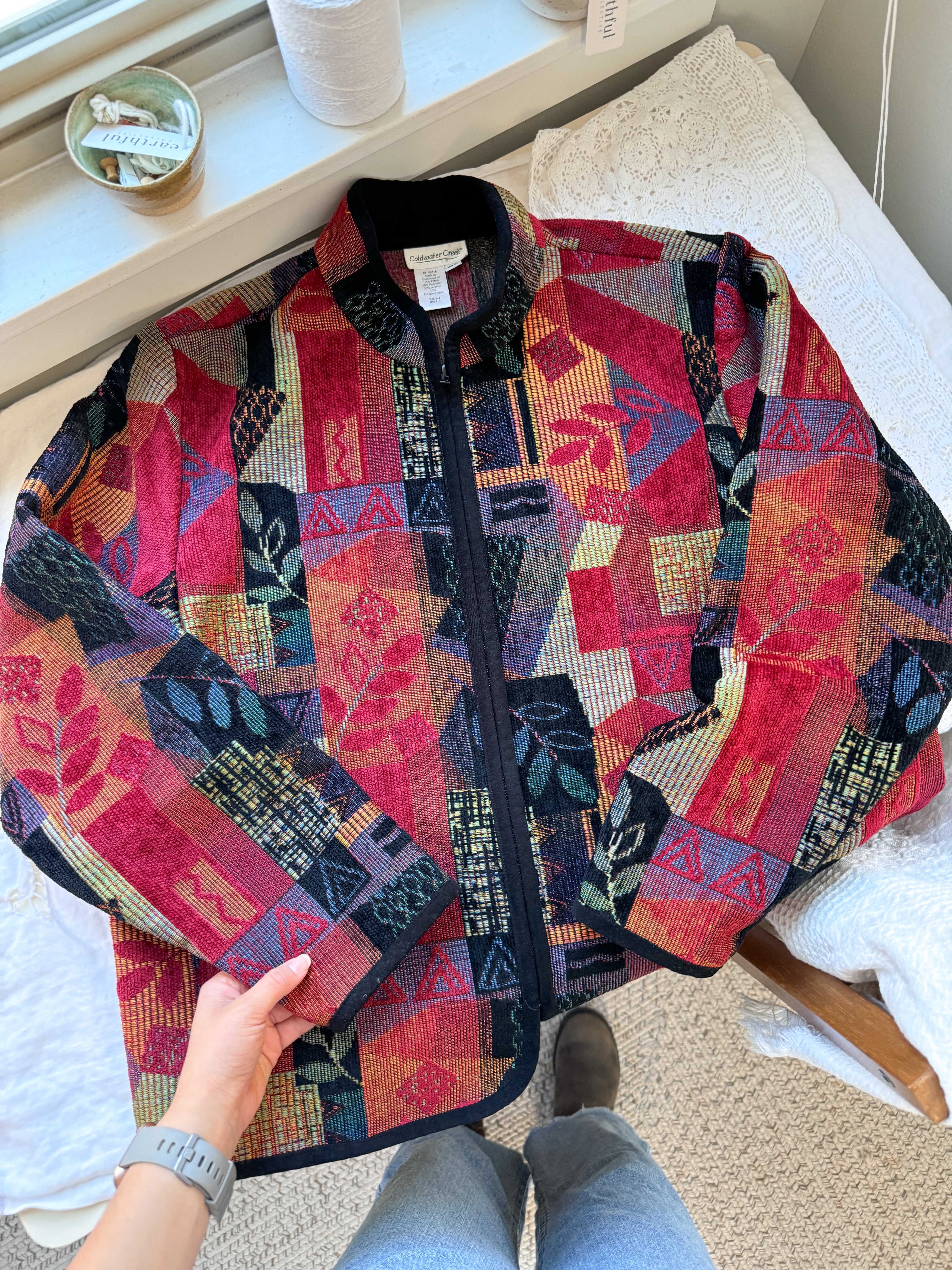 The Abstract Autumn Tapestry Jacket (XL)