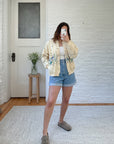 The Yellow Hummingbird Sweatshirt Cardigan (M)