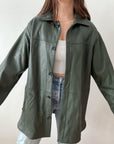The Forest Green Leather Jacket (L)
