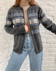 The Chill Fair Isle Zip Up Cardi (M)