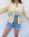 The Yellow Hummingbird Sweatshirt Cardigan (M)