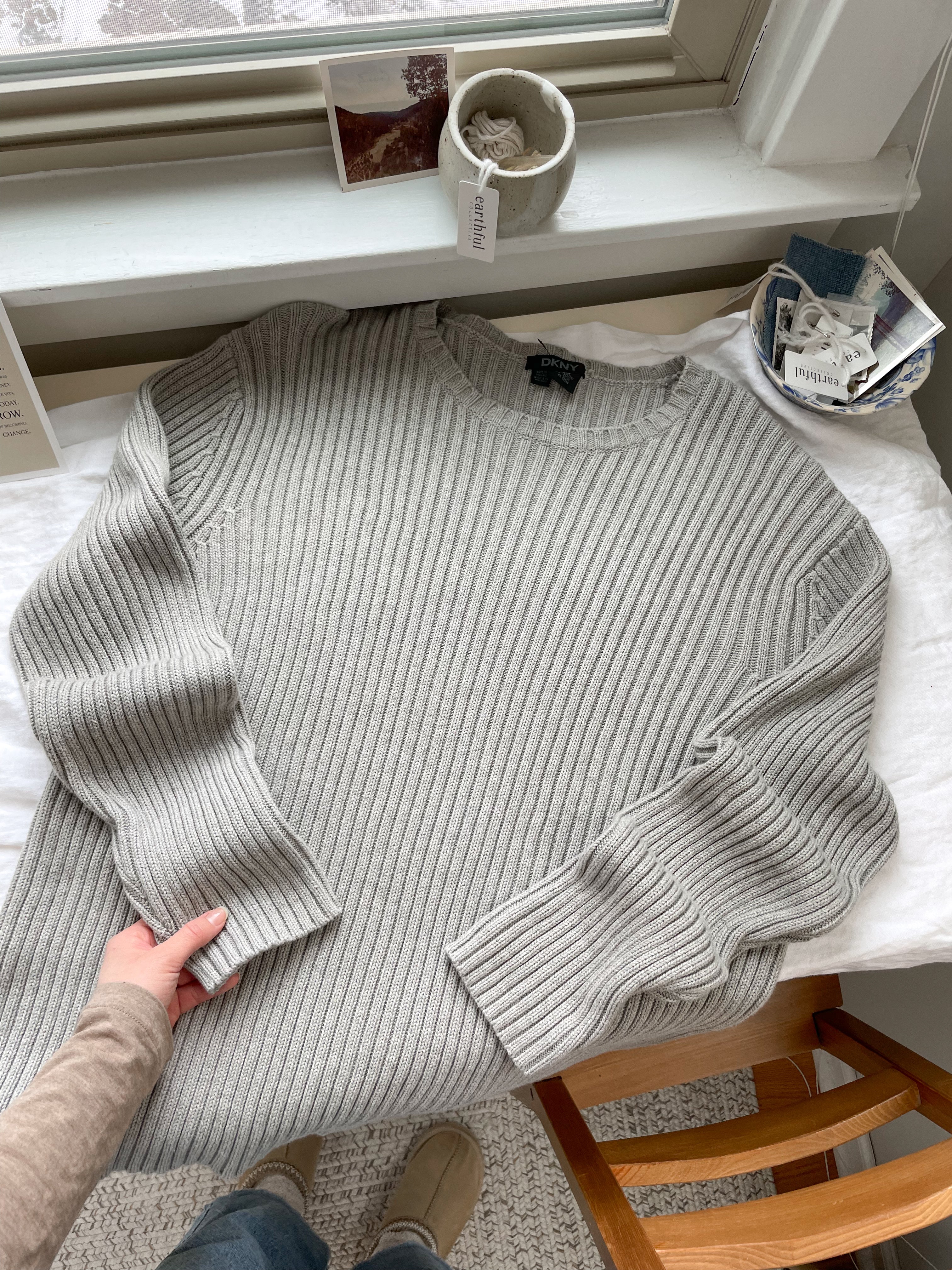 The Grey Ribbed Sweater (XXL)