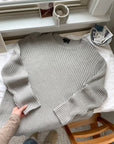 The Grey Ribbed Sweater (XXL)