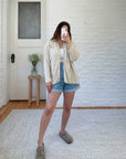 The Neutral Pineapple Cardigan (L)