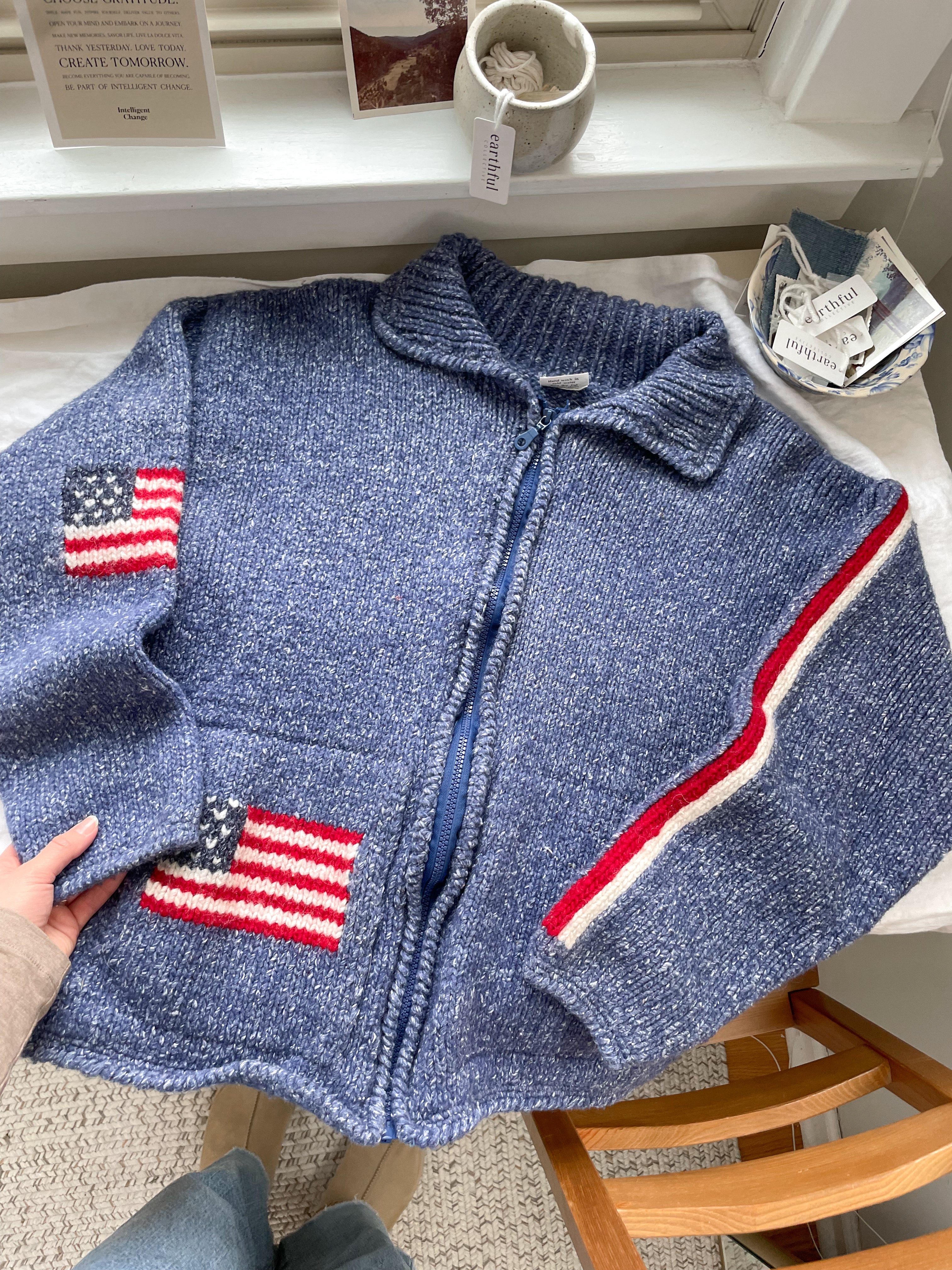 The America Knit Zip Up (M)