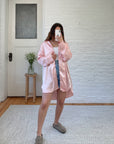 The Silky Pink Robe (M/L)